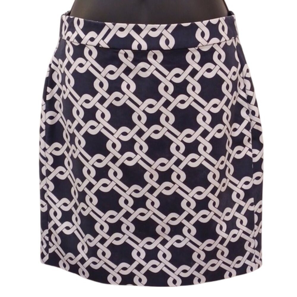 Banana Republic Stretch Cotton Chain Link Print Skirt- Sz. 2P